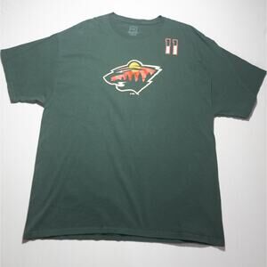 Minnesota Wild Zach Parise #11 T-Shirt XL Green NHL ProEdge Apparel Hockey